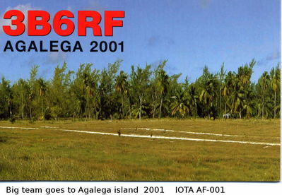 Agalega island  IOTA AF-001
