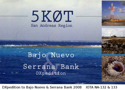 Bajo Nuevo & Serrana Bank   IOTA NA-132 & NA-133
