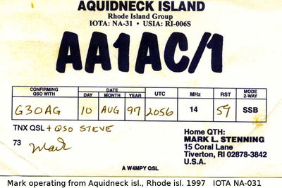 Aquidneck island IOTA NA-031
