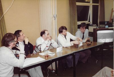 Inter-club quiz with Warrington ARS 
Jan 25th. 1983. G4GSY in the chair
