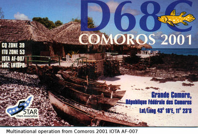 Comoros islands  IOTA AF-007
