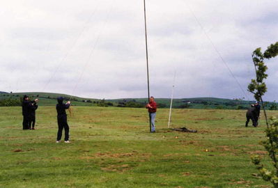 NFD 1990's setting up the antenna
