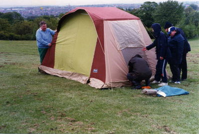 NFD 1990's tent up and ready to go..

