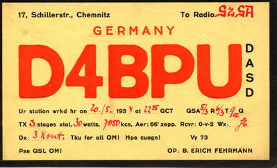 1934 QSL from Germany
