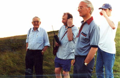 Members on Holcombe Hill 1997 G3SUI (SK), G3RTU, G4GSY, G0STU
