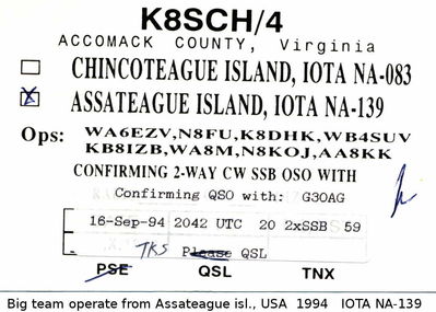 Assateague island  IOTA NA-139
