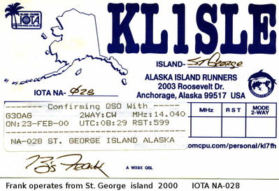 St. George island, Alaska   IOTA NA-028
