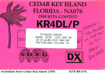 Cedar Key island   IOTA NA-076
