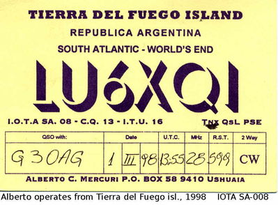 Tierra del Fuego island      IOTA SA-008
