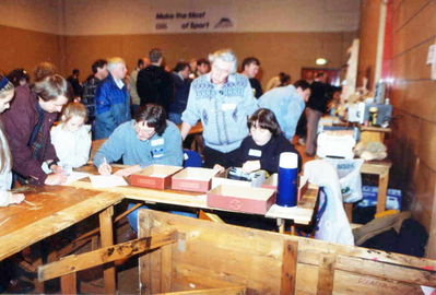 Bury ARS Rally 1990's ..Rochdale running the Bring & Buy
