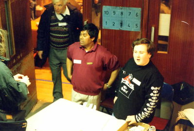 Bury Rally 1990's ..Mo & Chris Smith on the door
