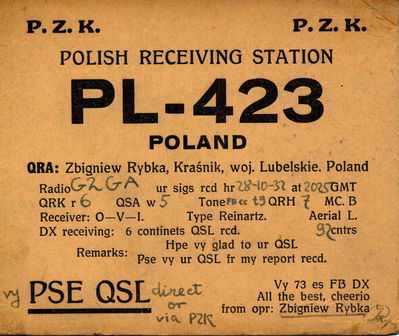 Polish SWL 1932

