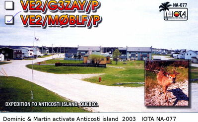Anticosti island, Canada  IOTA NA-077
