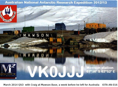 Mawson Base, Antarctica IOTA AN-016
