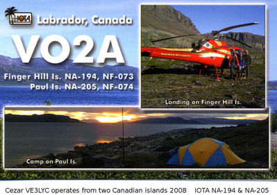 Finger Hill island, & Paul island IOTA NA-194 & 205
