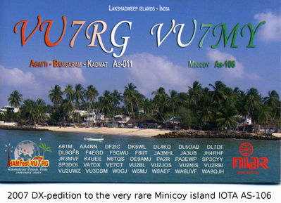 Minicoy island  IOTA AS-106

