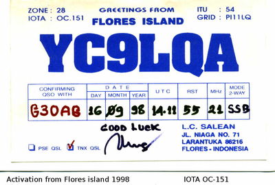 Flores island   IOTA OC-151
