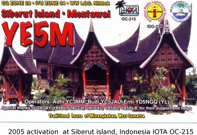 Siberut island IOTA OC-215
