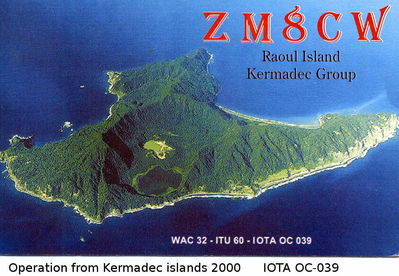 Raoul island, Kermadecs   IOTA OC-039
